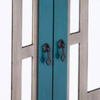 Meuble de rangement / Console Kings Brand Antique Blue avec portes miroir