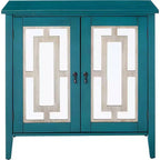 Meuble de rangement / Console Kings Brand Antique Blue avec portes miroir