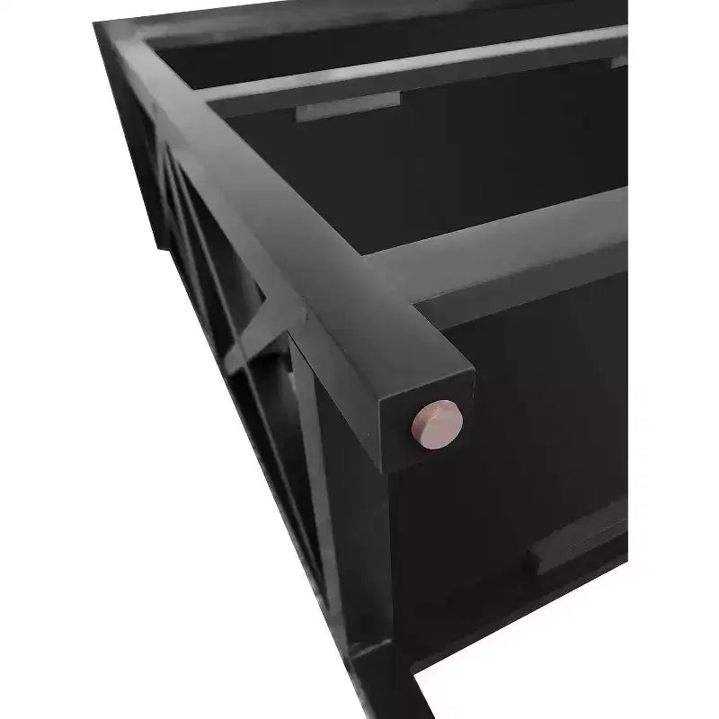 Kings Brand Table Console d'entrée 3 niveaux X-Design avec étagères, Noir