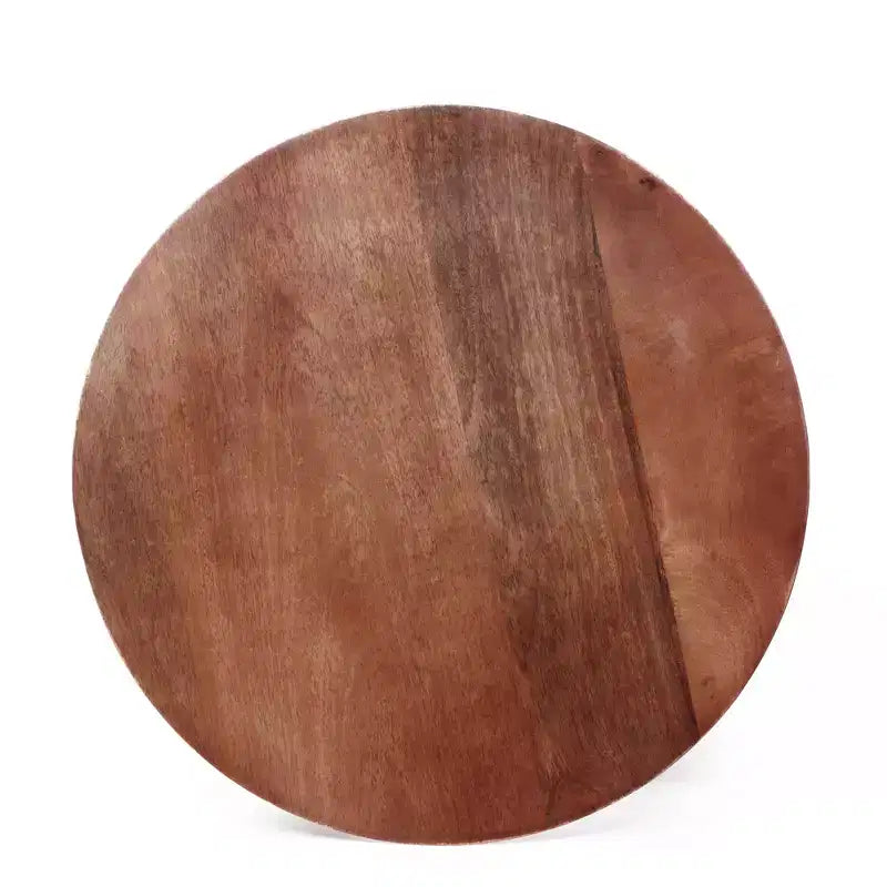 Table d'appoint ronde à 3 pieds en bois de manguier Lira Christopher Knight Home, Noyer