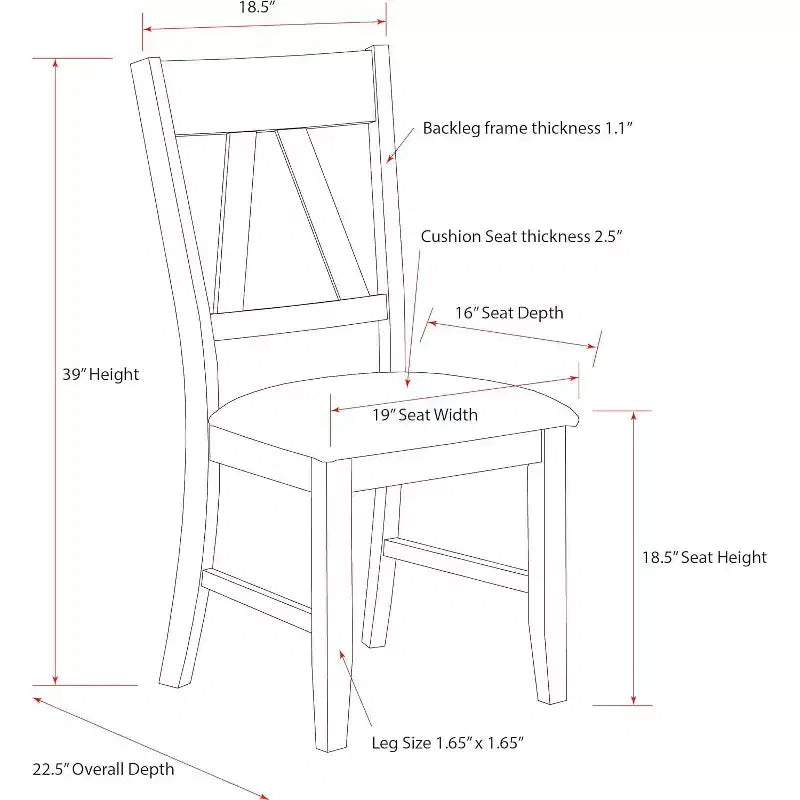 Kings Brand Furniture - Chaises de salle à manger Howell en bois, rembourrées, marron/bleu (lot de 2)