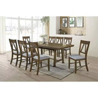Kings Brand Furniture - Chaises de salle à manger Howell en bois, rembourrées, marron/bleu (lot de 2)