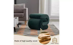 GDFStudio Mina Pouf en velours et bois en forme de S, 20W