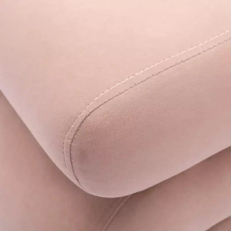 GDFStudio Mina Pouf en velours et bois en forme de S, 20W