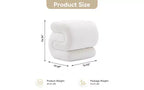 GDFStudio Mina Pouf en velours et bois en forme de S, 20W