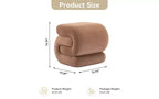 GDFStudio Mina Pouf en velours et bois en forme de S, 20W