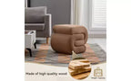 GDFStudio Mina Pouf en velours et bois en forme de S, 20W