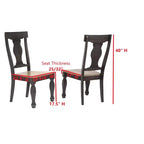 Lot de 2 chaises de salle à manger Alleyton en bois
