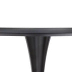 Ensemble de salle à manger 5 pièces LeisureMod avec table de salle à manger ronde de 35 po à piédestal en fer et 4 chaises d'appoint en plastique ABS avec base dorée