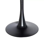 Ensemble de salle à manger 5 pièces LeisureMod avec table de salle à manger ronde de 35 po à piédestal en fer et 4 chaises d'appoint en plastique ABS avec base dorée