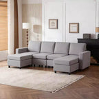 Canapé sectionnel modulaire EROMMY 6 pièces, canapés modulaires et canapés sectionnels avec rangement pour le salon