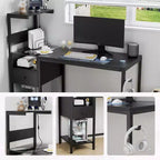 Étagères de rangement pour bureau d'ordinateur, Table d'étude et d'écriture, Poste de travail informatique pour bureau à domicile