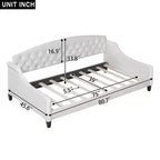 Lit de repos capitonné de luxe moderne Whisen 80,7''L x 45,6''l