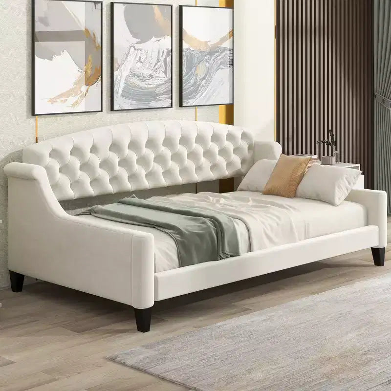 Lit de repos capitonné de luxe moderne Whisen 80,7''L x 45,6''l