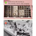 HYLEORY Coiffeuse avec miroir, prise de courant et 10 ampoules, table de maquillage avec 3 tiroirs, 3 modes de couleur disponibles pour chambre à coucher