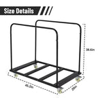 Chariot de table pliant Garvee, chariot de transport robuste de 816 kg avec 5 roulettes pivotantes, chariot de bureau noir pour garage, maison, entrepôt