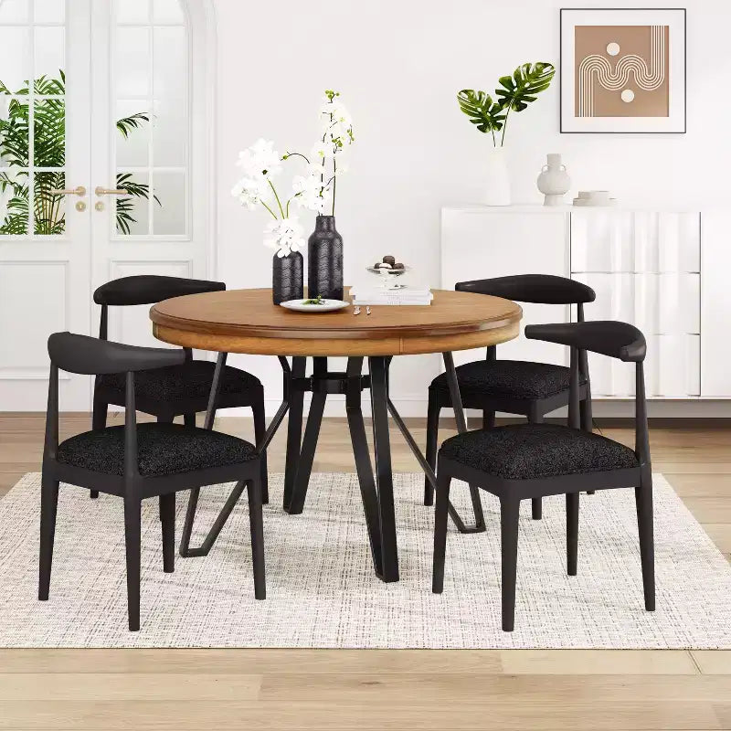 Ensemble de salle à manger 5 pièces en bois et fer Christopher Knight Home Foxbriar
