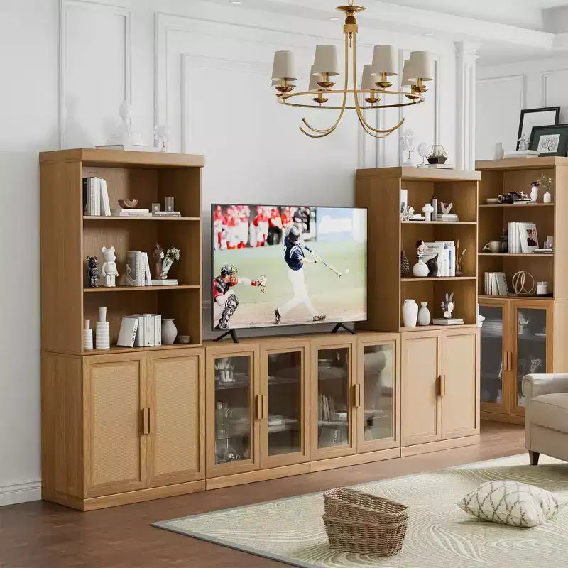 PexFix Armoire d'appoint en bois 41x31x16 avec étagère réglable, sans porte, couleur naturelle