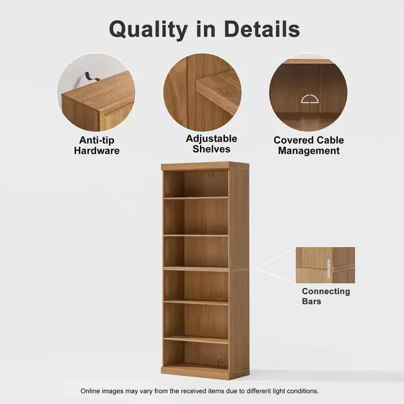PexFix Armoire d'appoint en bois 41x31x16 avec étagère réglable, sans porte, couleur naturelle