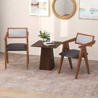 Costway Chaises d'appoint modernes (lot de 2 ou 4) avec coussins d'assise et dossiers en Leathaire marron