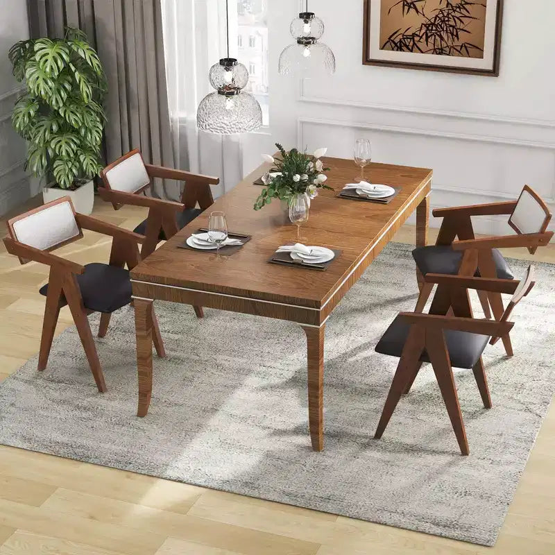 Costway Chaises d'appoint modernes (lot de 2 ou 4) avec coussins d'assise et dossiers en Leathaire marron