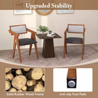Costway Chaises d'appoint modernes (lot de 2 ou 4) avec coussins d'assise et dossiers en Leathaire marron