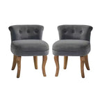 Serena Vanity Stool Set of 2 With Tufted Backrest | HULALA??HOME