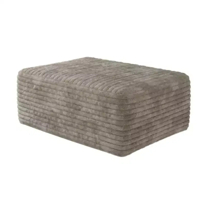 1 pièce-37.40Repose-pieds/pouf, aucun assemblage requis, couleur Camel (tissu velours côtelé moelleux)