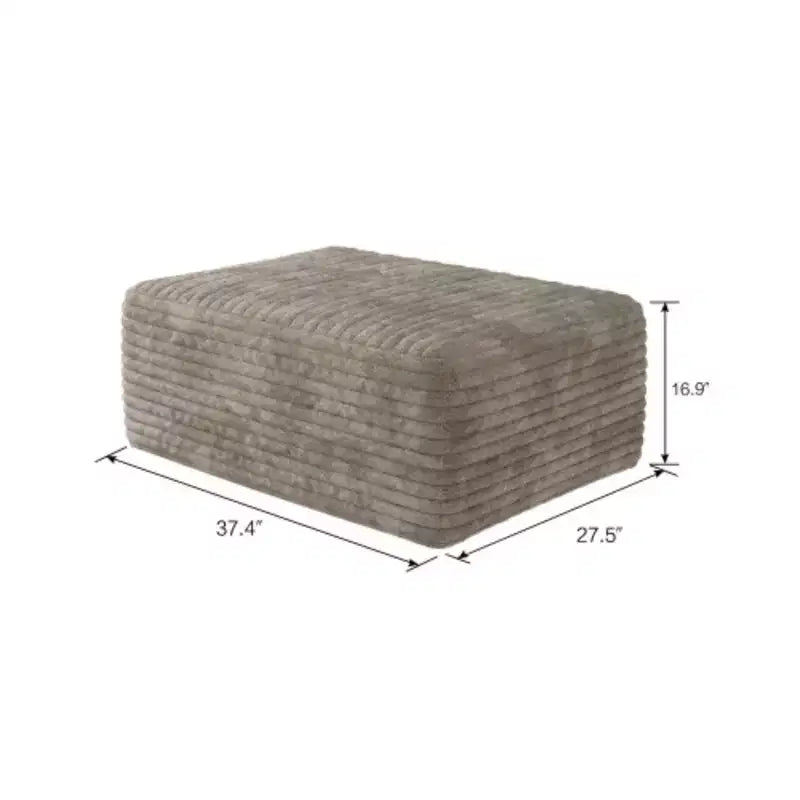 1 pièce-37.40Repose-pieds/pouf, aucun assemblage requis, couleur Camel (tissu velours côtelé moelleux)