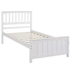 Lit plateforme en bois Whisen Classic de taille jumeau avec tête et pied de lit