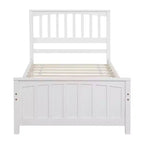 Lit plateforme en bois Whisen Classic de taille jumeau avec tête et pied de lit