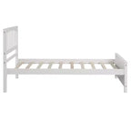 Lit plateforme en bois Whisen Classic de taille jumeau avec tête et pied de lit