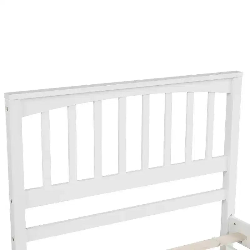 Lit plateforme en bois Whisen Classic de taille jumeau avec tête et pied de lit