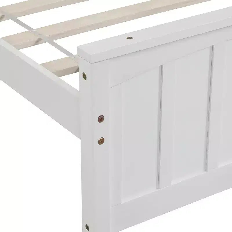 Lit plateforme en bois Whisen Classic de taille jumeau avec tête et pied de lit