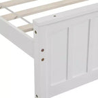 Lit plateforme en bois Whisen Classic de taille jumeau avec tête et pied de lit