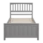 Lit plateforme en bois Whisen Classic de taille jumeau avec tête et pied de lit