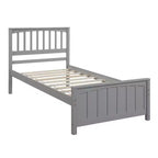 Lit plateforme en bois Whisen Classic de taille jumeau avec tête et pied de lit
