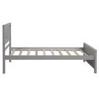 Lit plateforme en bois Whisen Classic de taille jumeau avec tête et pied de lit