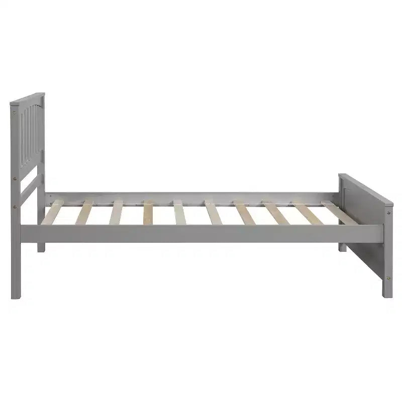 Lit plateforme en bois Whisen Classic de taille jumeau avec tête et pied de lit