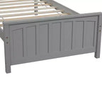 Lit plateforme en bois Whisen Classic de taille jumeau avec tête et pied de lit