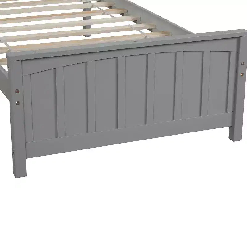 Lit plateforme en bois Whisen Classic de taille jumeau avec tête et pied de lit