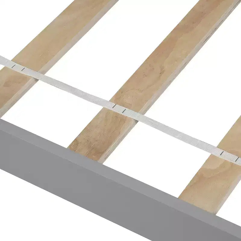 Lit plateforme en bois Whisen Classic de taille jumeau avec tête et pied de lit
