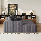 GDFStudio Candy 2 canapés-lits surdimensionnés en velours côtelé de 150 W, chaise longue de 75 D