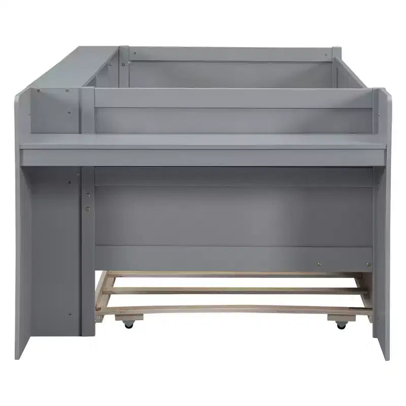 Lit de repos double multifonctionnel Whisen avec tiroirs et lit gigogne, rangement de tête de lit et tables, station de recharge USB