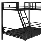 Whisen 117.3L x 78W Lit superposé en L moderne double sur lit superposé complet avec lit mezzanine double et bureau intégré