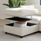 Causeuse de rangement modulable polyvalente Christopher Knight Home Penny 68 avec deux poufs