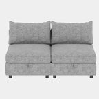 Causeuse de rangement modulable polyvalente Christopher Knight Home Penny 68 avec deux poufs