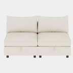 Causeuse de rangement modulable polyvalente Christopher Knight Home Penny 68 avec deux poufs