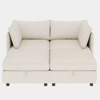 Christopher Knight Home Penny Versatile 68 Modular Storage Loveseat with Two Ottomans