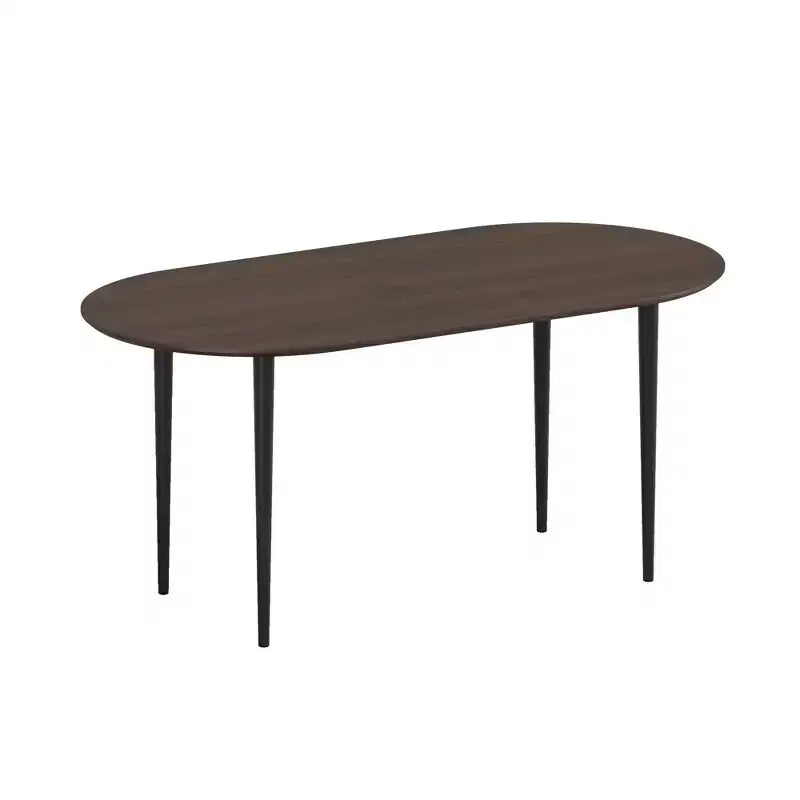 Dovelina Oval Wood Dining Table Kitchen Table with Metal Legs